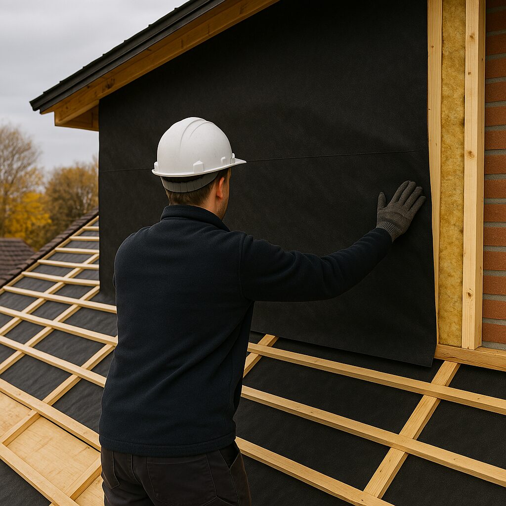 Membrane HPV installée dans une toiture pour limiter les déperditions thermiques.